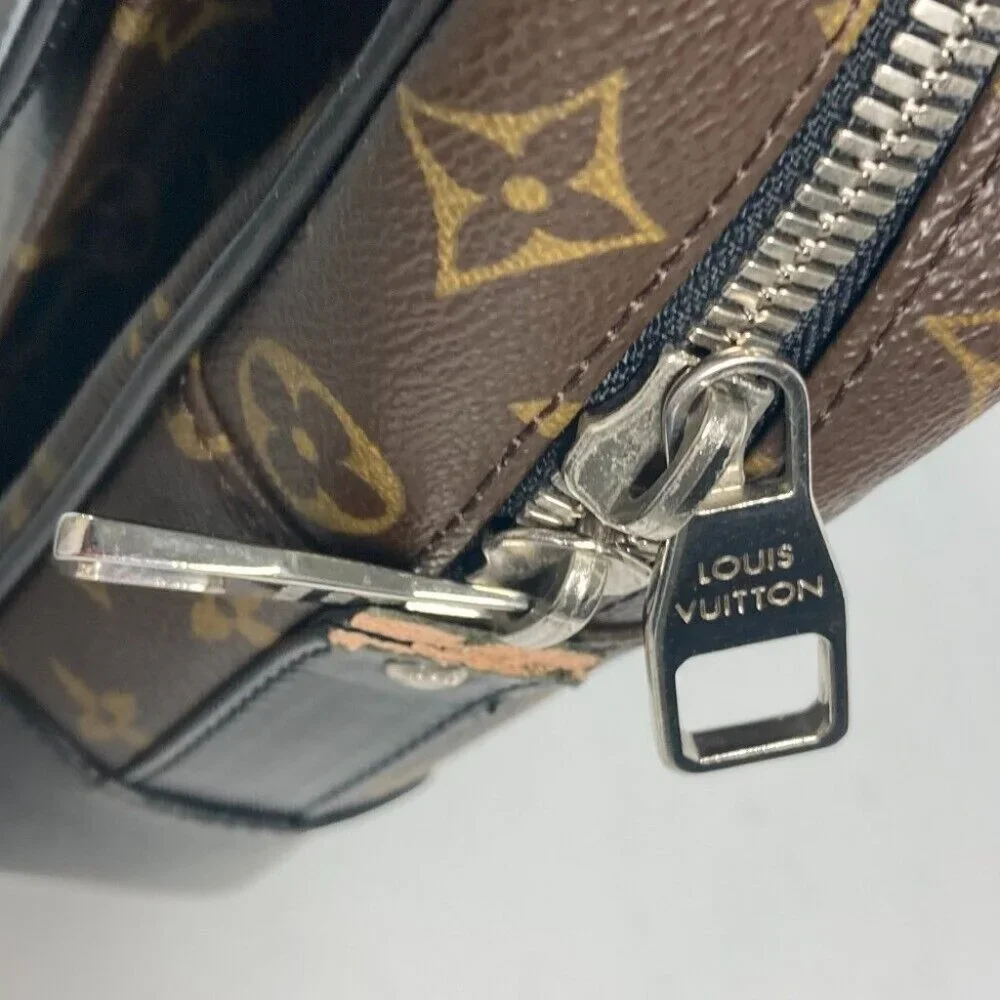 LOUIS VUITTON M56719 MonogramMacassar Soft briefcase Bag Hand Bag Document